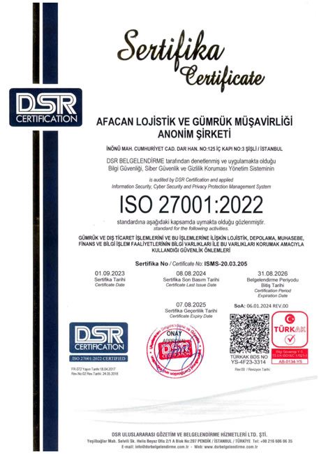 ISO 27001 · Bilgi Güvenliği